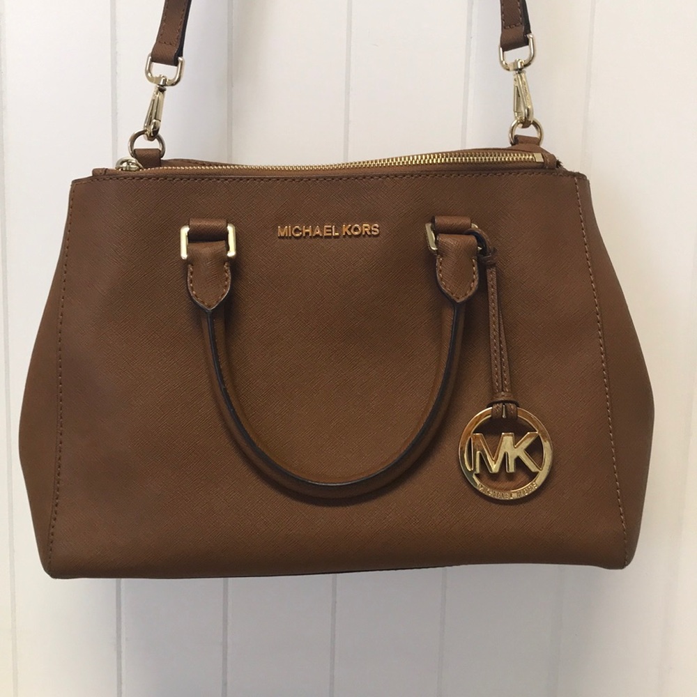 Michael Kors brown crossbody handbag purse